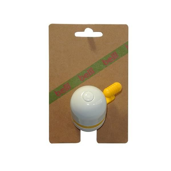 Bells | Capsule Bicycle Bell Plastic – White/Yellow Bells Bells