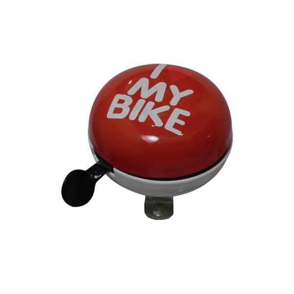 Bells | HBS Bicycle Bell I Love My Bike Ding Dong O60mm – Red/White Bells Bells