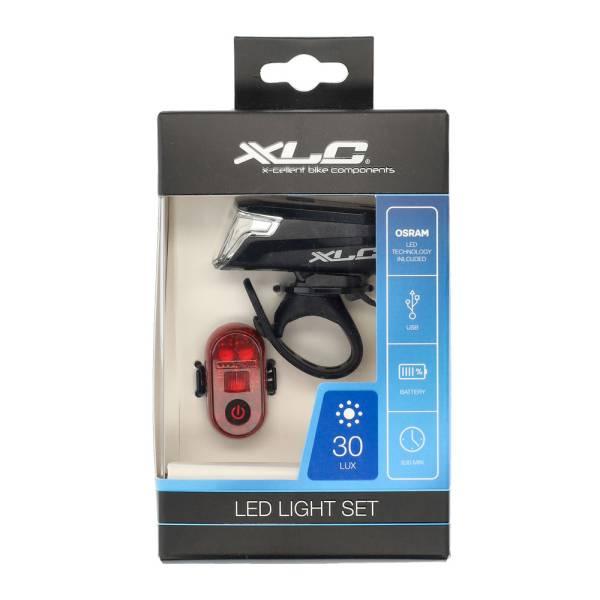 Bike Light Set | Altair S23 Lighting Set LED Battery USB – Black/Red Bicycle Lights Bike Light Set