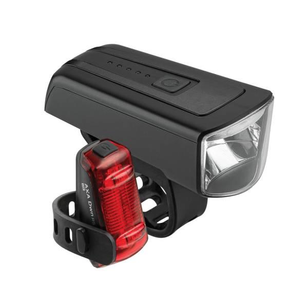 Bike Light Set | Axa DWN 100 Lamp Set Signal LED USB – Black Bicycle Lights Bike Light Set