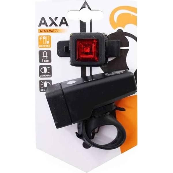 Bike Light Set | Axa Niteline T1 Lighting Set LED Battery – Black Bicycle Lights Bike Light Set