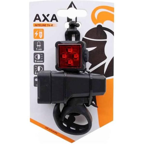 Bike Light Set | Axa Niteline T4-R Lighting Set LED USB Rechargeable – Black Bicycle Lights Bike Light Set