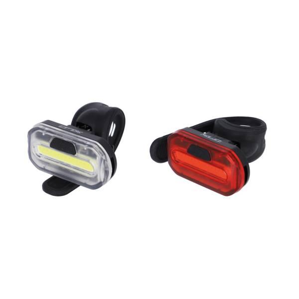 Bike Light Set | E013 Lighting Set LED Batteries – Black Bicycle Lights Bike Light Set