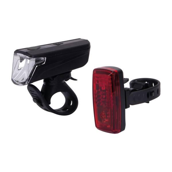 Bike Light Set | LS-247 Slim Lighting Set LED Batteries – Bl/Red Bicycle Lights Bike Light Set