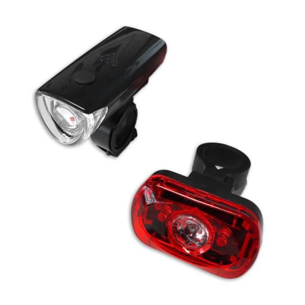 Bike Light Set | Lynx Basic 3 Lighting Set LED Batteries – Black/Red Bicycle Lights Bike Light Set