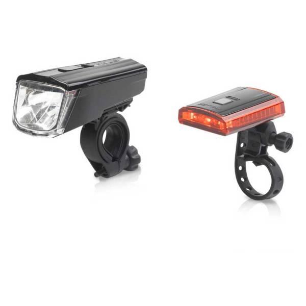 Bike Light Set | Titania CL-S16 Lighting Set LED Battery USB – Black Bicycle Lights Bike Light Set