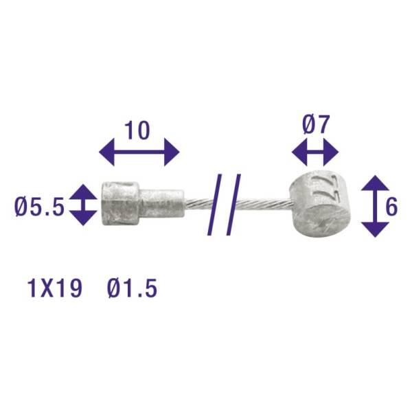 Brake Cable | Brake Inner Cable O1.5mm 3000mm Inox – Silver Brake Cable Brake Cable