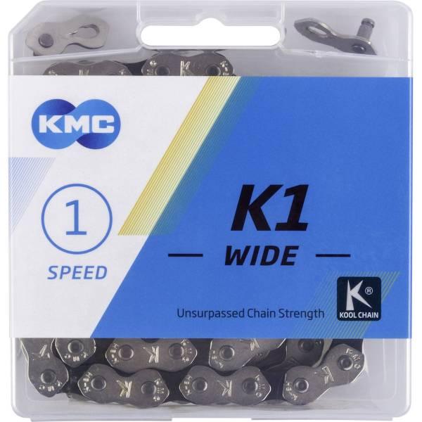 Chain (City) | KMC K1 Bicycle Chain 1/8" 110 Links – Silver/Black Chain (City) Chain (City)