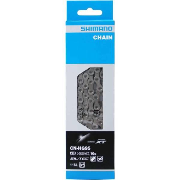 Chain (Sport) | Bicycle Chain XT CN-HG95 116 Links 10S Silver Chain (Sport) Chain (Sport)