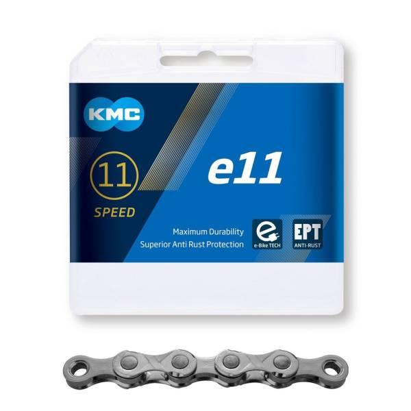 Chain (Sport) | KMC E11 EPT Bicycle Chain 11/128" 11S 136 Links – Silver Chain (Sport) Chain (Sport)