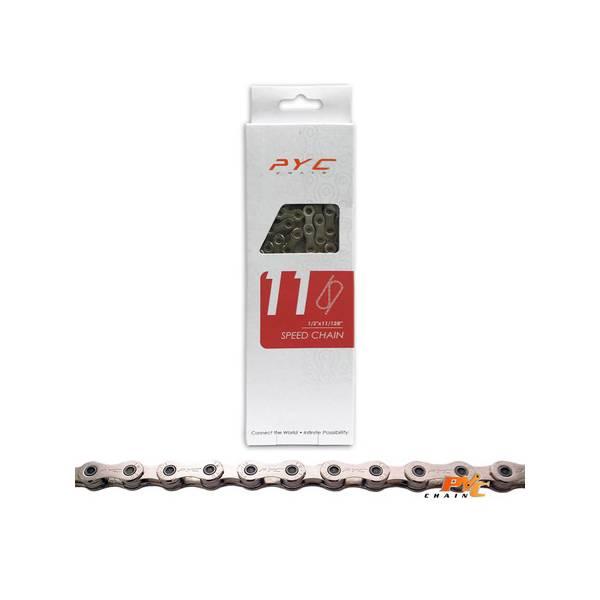 Chain (Sport) | PYC Bicycle Chain 11/128" 11S 116 Links – Silver Chain (Sport) Chain (Sport)