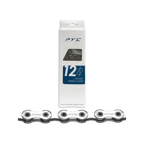 Chain (Sport) | PYC Bicycle Chain Light 11/128" 12V 126 Links – Silver Chain (Sport) Chain (Sport)