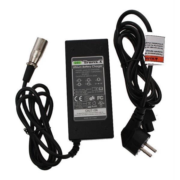 Charger | Tranzx-X Lithium Charger 24V/2A For E-P Bike Charger Charger