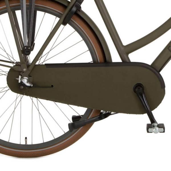 Closed Chain Guard | Cortina Chain Guard Varnished Cloth 28" U4 – Matt Dark Olive Chain Guards Closed Chain Guard