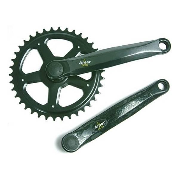 Crankset (City) | Crankset Onyx 38T 4-edge 170mm 1/2 x 3/32 Steel Black Crankset (City) Crankset (City)