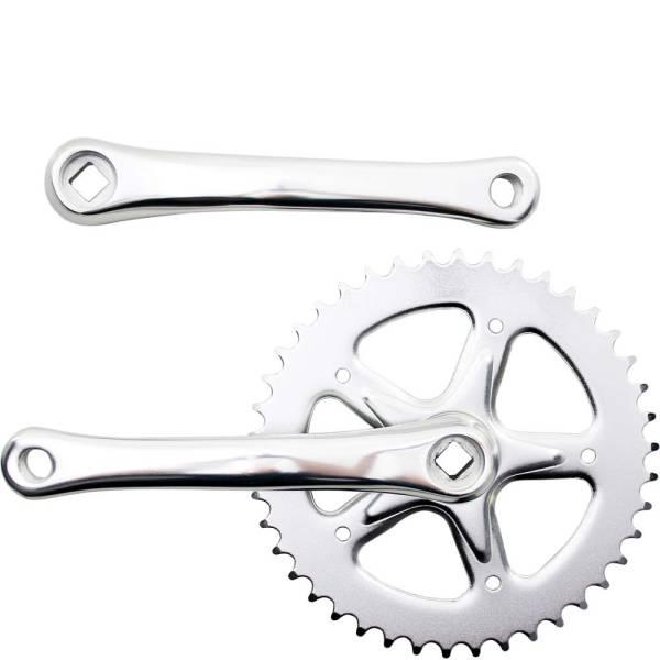 Crankset (City) | HBS Crankset 42 Teeth 170mm Aluminum – Silver Crankset (City) Crankset (City)