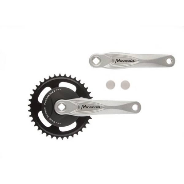 Crankset (City) | Miranda Crankset 38 Tooth Alfa Silver Crankset (City) Crankset (City)