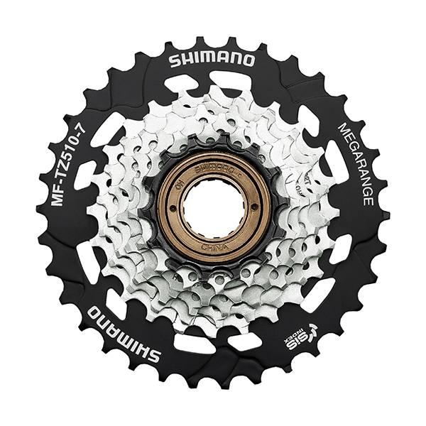 Freewheel | TZ510 Freewheel Cassette 14-34T 7S – Silver/Black Drivetrain (Sports Bike) Freewheel