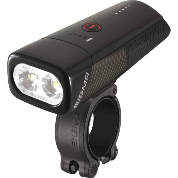 Headlight | Buster 1100 Headlight LED -Li-ion Battery USB – Black Bicycle Lights Headlight