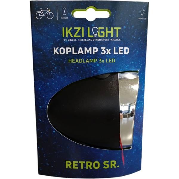 Headlight | IKZI Headlight 3LED Retro 3xAAA Black Bicycle Lights Headlight