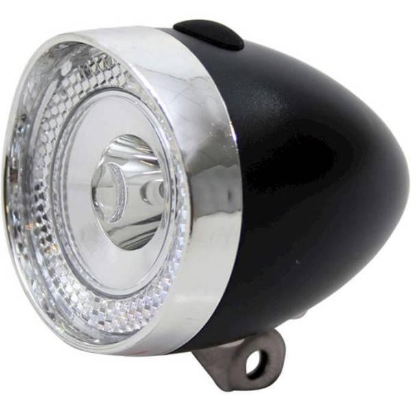 Headlight | Union Headlight UN-4955 Retro Mini 3LED – Black/Chrome Bicycle Lights Headlight