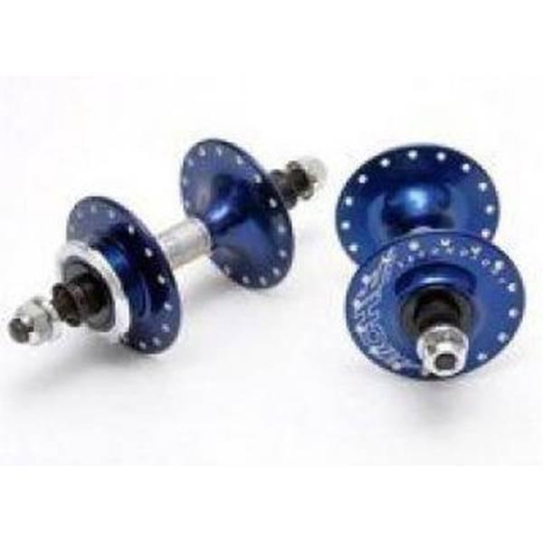 Hubs | Hub Set Pista 32 Hole High Flange Flip/Flop Blue Bicycle Wheels Hubs