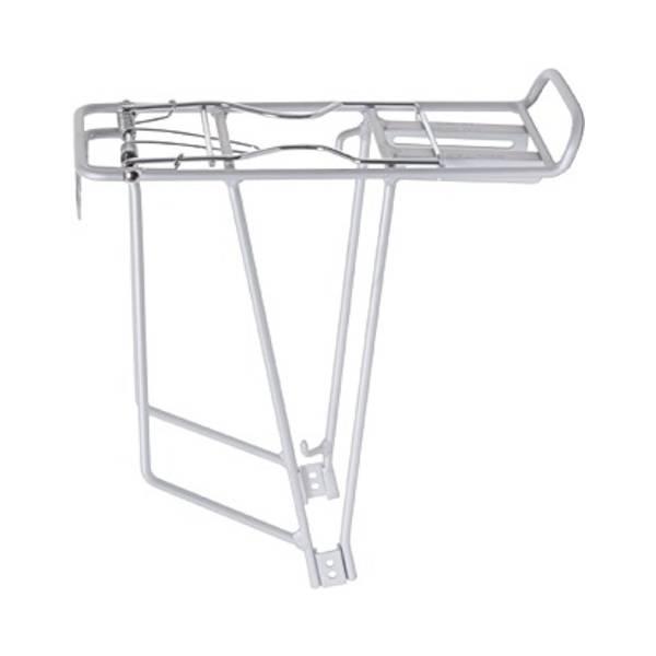 Luggage Carrier | Luggage Carrier 24-28 with Spring Clamp Matt Silver Luggage Carrier Luggage Carrier