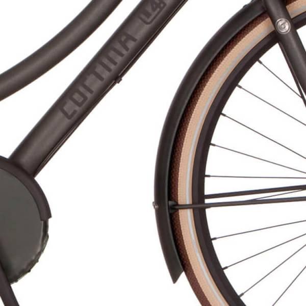 Mudguard | Cortina Front Mudguard 28" U4 – Matt Black Gold Mudguard Mudguard