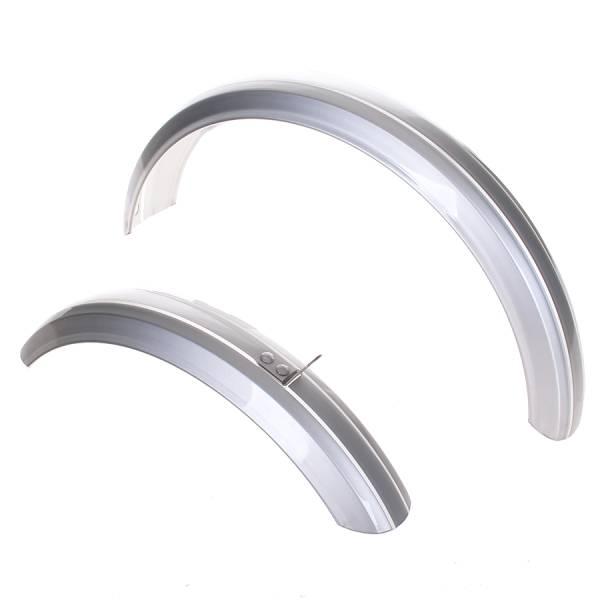 Mudguard | HBS Fender Set 12" 52mm Plastic – Silver Mudguard Mudguard