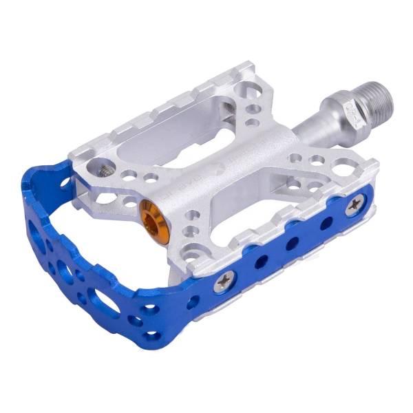 Platform Pedals | Pedal Platform Aluminum – Silver/Blue Pedals Platform Pedals