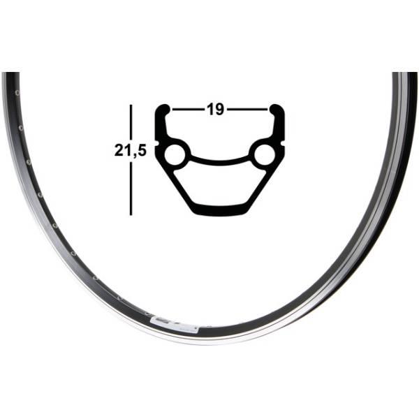 Rims | Rim Classic Z19 19-622 36 Hole Alu – Black Bicycle Wheels Rims