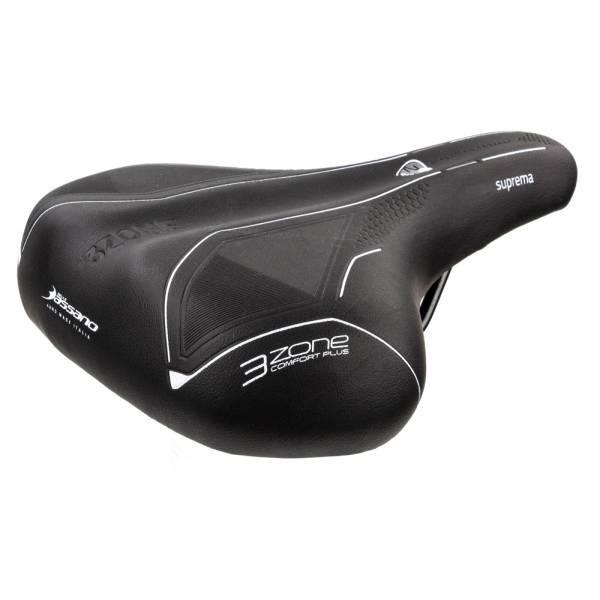 Saddle | Selle Bassano Suprema 3Zone Bicycle Saddle Men 185mm – Black Bicycle Saddle Saddle