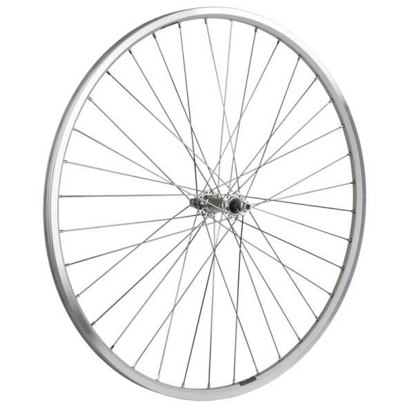 Wheels | HBS Zac19 Front Wheel 28" Aluminum Fixed Axle – Silver Bicycle Wheels Wheels